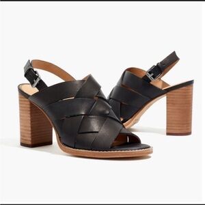 Madewell Black Strappy Sandals